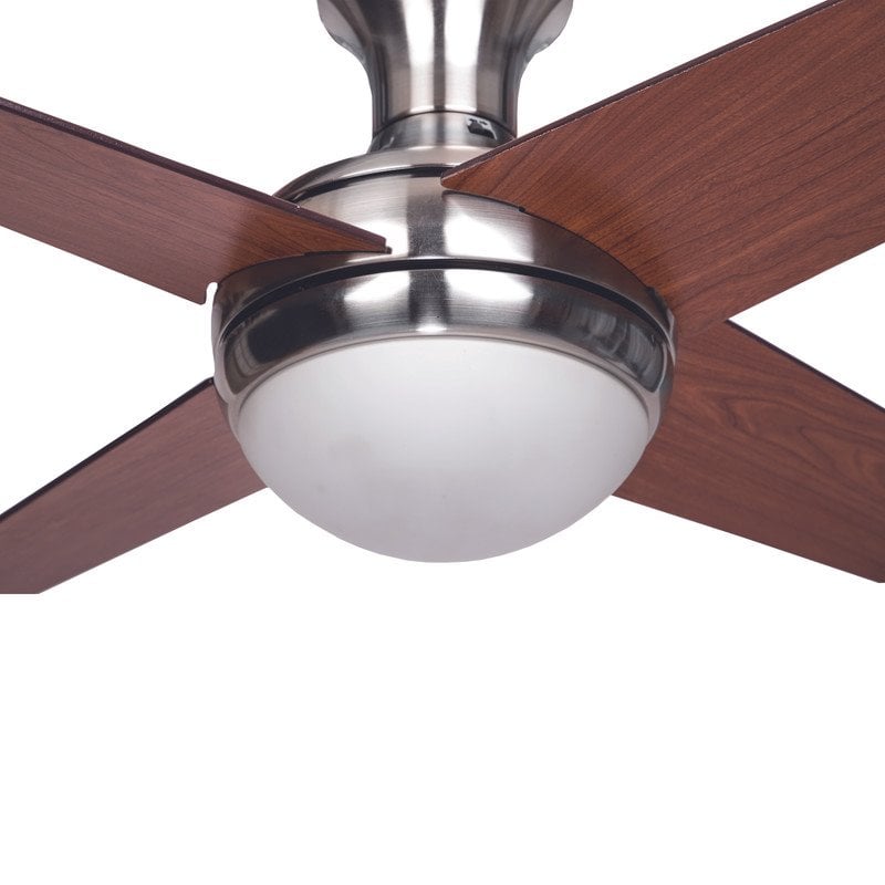 Yosemite Home Decor Taysom 2-Light 4-Blade Wood Ceiling Fan in Polished Nickel