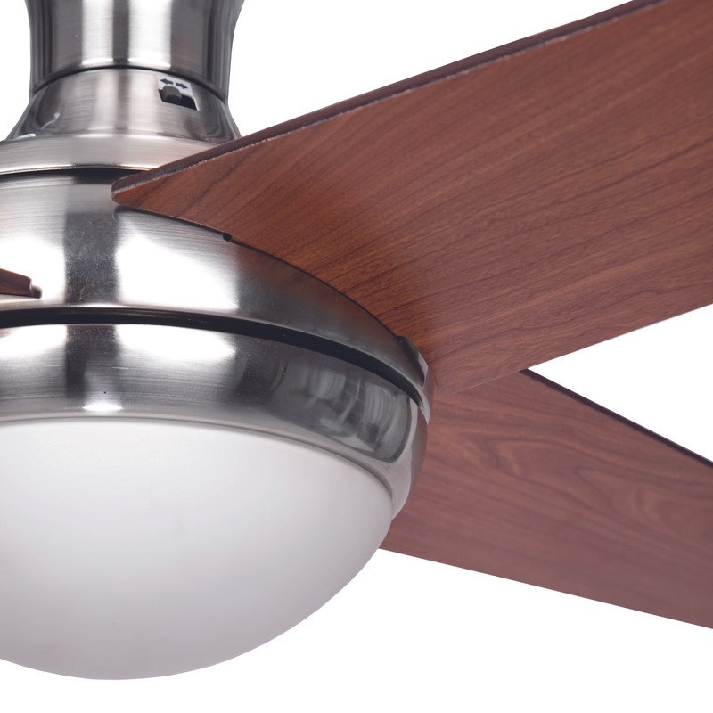 Yosemite Home Decor Taysom 2-Light 4-Blade Wood Ceiling Fan in Polished Nickel