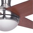 Yosemite Home Decor Taysom 2-Light 4-Blade Wood Ceiling Fan in Polished Nickel