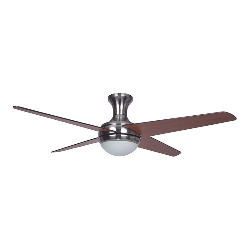 Yosemite Home Decor Taysom 2-Light 4-Blade Wood Ceiling Fan in Polished Nickel