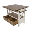 Yosemite Home Decor Cassidy Farmhouse Wood Kitchen Island in White