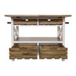 Yosemite Home Decor Cassidy Farmhouse Wood Kitchen Island in White