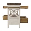 Yosemite Home Decor Cassidy Farmhouse Wood Kitchen Island in White