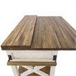 Yosemite Home Decor Cassidy Farmhouse Wood Kitchen Island in White