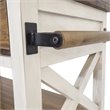 Yosemite Home Decor Cassidy Farmhouse Wood Kitchen Island in White