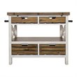 Yosemite Home Decor Cassidy Farmhouse Wood Kitchen Island in White