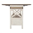 Yosemite Home Decor Cassidy Farmhouse Wood Kitchen Island in White