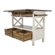 Yosemite Home Decor Cassidy Farmhouse Wood Kitchen Island in White
