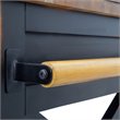 Yosemite Home Decor Cassidy Farmhouse Wood Kitchen Island in Black