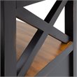 Yosemite Home Decor Cassidy Farmhouse Wood Kitchen Island in Black