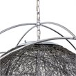 Yosemite Home Decor Orbs Nest 3-Light Modern Aluminum Chandelier in Silver