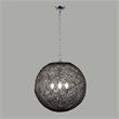 Yosemite Home Decor Orbs 3-Light Modern Aluminum Chandelier in Chrome