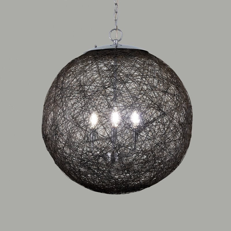 Yosemite Home Decor Orbs 3-Light Modern Aluminum Chandelier in Chrome