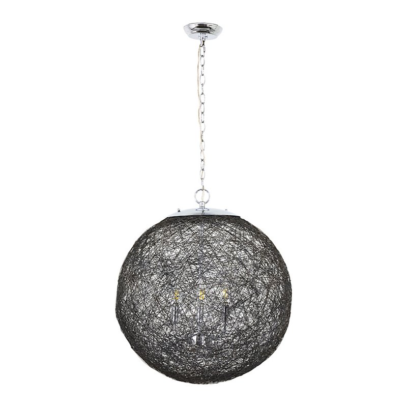 Yosemite Home Decor Orbs 3-Light Modern Aluminum Chandelier in Chrome