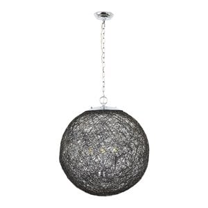 Yosemite Home Decor Orbs 3-Light Modern Aluminum Chandelier in Chrome