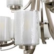 Yosemite Home Decor 9-Light Metal Chandelier with Frosted Glass Shade in Nickel