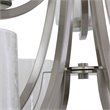 Yosemite Home Decor 9-Light Metal Chandelier with Frosted Glass Shade in Nickel