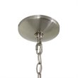 Yosemite Home Decor 9-Light Metal Chandelier with Frosted Glass Shade in Nickel