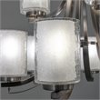 Yosemite Home Decor 9-Light Metal Chandelier with Frosted Glass Shade in Nickel