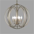 Yosemite Home Decor 6-Light Modern Stainless Steel Chandelier in Brass