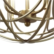 Yosemite Home Decor 6-Light Modern Stainless Steel Chandelier in Brass