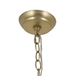 Yosemite Home Decor 6-Light Modern Stainless Steel Chandelier in Brass
