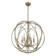 Yosemite Home Decor 6-Light Modern Stainless Steel Chandelier in Brass