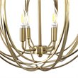 Yosemite Home Decor 4-Light Modern Metal Chandelier in Satin Brass