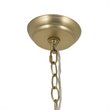 Yosemite Home Decor 4-Light Modern Metal Chandelier in Satin Brass