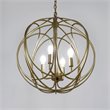 Yosemite Home Decor 4-Light Modern Metal Chandelier in Satin Brass