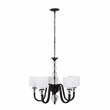 Yosemite Home Decor Mitchell Peak 5-Light Glass Hanging Chandelier in Bronze
