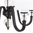 Yosemite Home Decor Mitchell Peak 5-Light Glass Hanging Chandelier in Bronze