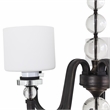 Yosemite Home Decor Mitchell Peak 5-Light Glass Hanging Chandelier in Bronze