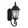 Yosemite Home Decor Brielle 1-Light Glass Outdoor Wall Lantern Sconce in Black