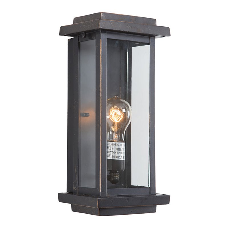 Yosemite Home Decor Ashlan 1-Light Stainless Steel Wall Lantern Sconce in Bronze