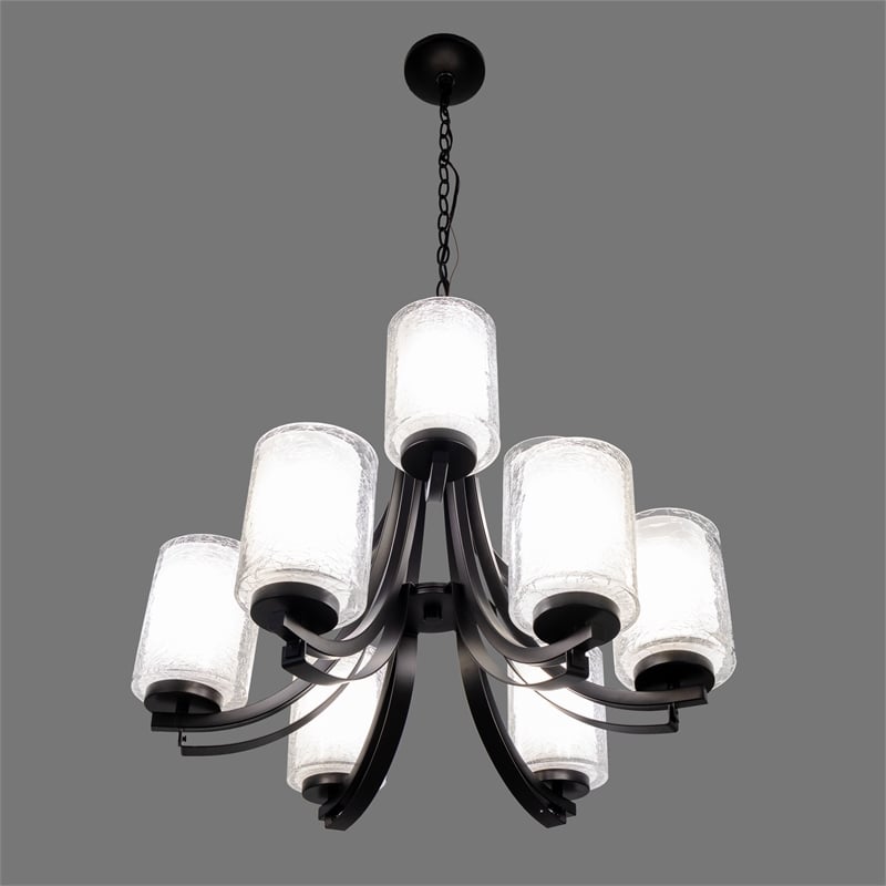 Yosemite Home Decor 9-Light Modern Classic Glass Chandelier in Oil Rubbed Bronze