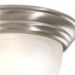 Yosemite Home Decor 1-Light Glass Flush Mount Lighting in Nickel/White