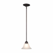 Yosemite Home Decor Vernal Falls 1-Light Metal Mini Pendant in Bronze/White