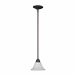 Yosemite Home Decor Vernal Falls 1-Light Metal Mini Pendant in Bronze/White