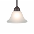 Yosemite Home Decor Vernal Falls 1-Light Metal Mini Pendant in Bronze/White