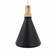 Yosemite Home Decor Noir 1-Light Transitional Aluminum Pendant in Black