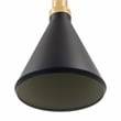 Yosemite Home Decor Noir 1-Light Transitional Aluminum Pendant in Black