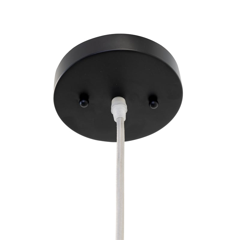 Yosemite Home Decor Noir 1-Light Transitional Aluminum Pendant in Black