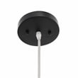 Yosemite Home Decor Noir 1-Light Transitional Aluminum Pendant in Black