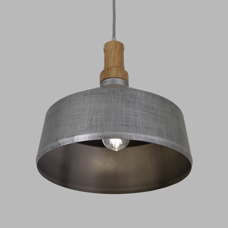 Yosemite Home Decor Gris Plateado 1-Light Aluminum Pendant in Silver Gray