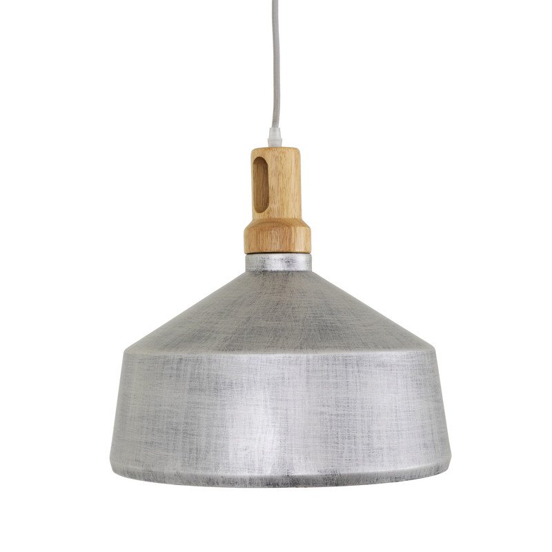 Yosemite Home Decor Gris Plateado 1-Light Aluminum Pendant in Silver Gray