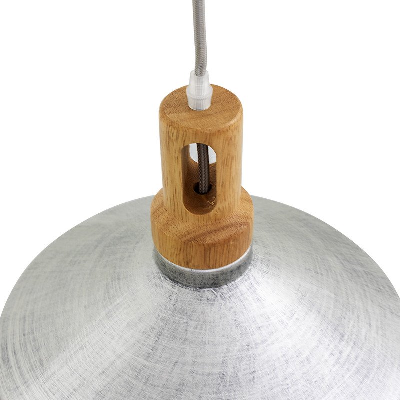 Yosemite Home Decor Gris Plateado 1-Light Aluminum Pendant in Silver Gray