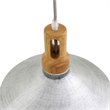 Yosemite Home Decor Gris Plateado 1-Light Aluminum Pendant in Silver Gray