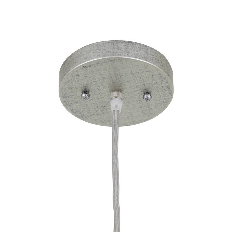 Yosemite Home Decor Gris Plateado 1-Light Aluminum Pendant in Silver Gray