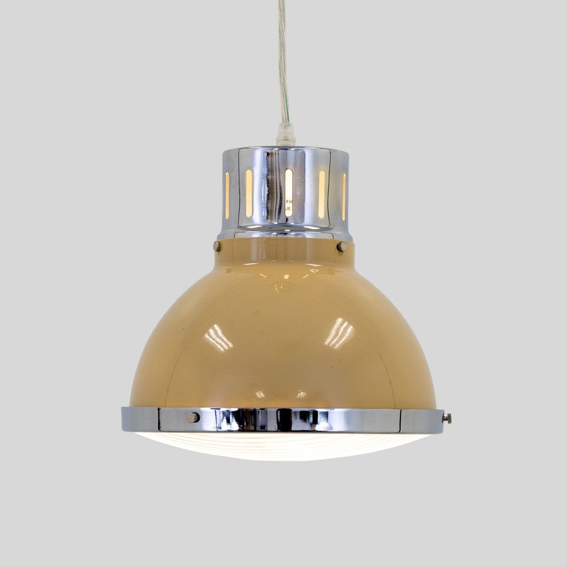 Yosemite Home Decor Harper Bay 1-Light Metal Pendant in Beige